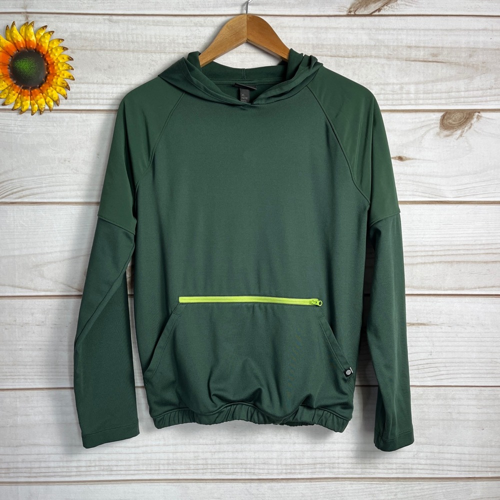 Zella Girls Green Hoodie Pullover Sweatshirt with Front Pocket Activewear 14/16‎
